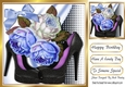 Pretty shades of blues roses with shoes 8x8