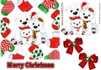 Cute polar bear family in christmas sock frame 7x7