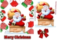 santa in the chimney in christmas sock frame 7x7