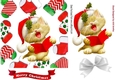cute carol singing kitty in a christmas sock frame 7x7