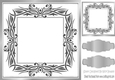 Lovely black ornate with silver frame 8x8 card front