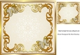 pretty gold ornate card front/insert with gold butterflies 8x8