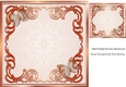 pretty peach ornate card front/insert with peach butterflies 8x8
