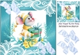 Cute Christmas mouse with cheese 8x8