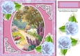 Pretty garden with roses in pink 8x8
