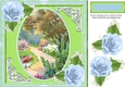 Pretty garden with roses green 8x8