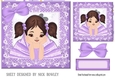 Cute little ballerina in purple (two) 7x7