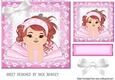 Cute little ballerina in pink red hair (one) 7x7