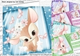 5 Cute deers, bunnies and butterflies & stars card fronts 8x8 bumper kit