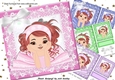  4 Cute little ballerinas with red hair card fronts 7x7 mini kit