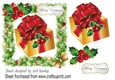 Lovely Christmas present in holly frame 7x7