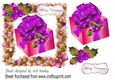 Lovely Christmas present in holly frame 7x7 (purple)
