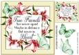 True friend verse! in pretty pink lily frame with butterflies 8x8