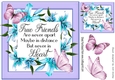 True friend verse! in pretty turq lily frame with butterflies 8x8