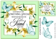 Blessed friend verse! in pretty gold lily frame with butterflies 8x8