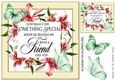 Blessed friend verse! in pretty pink lily frame with butterflies 8x8