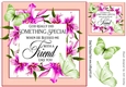 Blessed friend verse! in pretty pink/peach lily frame with butterflies 8x8
