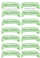 Green HAPPY CHRISTMAS & MERRY CHRISTMAS Tags Cutouts