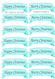 Turq HAPPY CHRISTMAS & MERRY CHRISTMAS Tags Cutouts