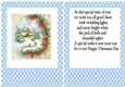 Pretty christmas scene in A5 card front/insert with blue polkadot