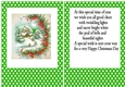 Pretty christmas scene in A5 card front/insert with green polkadot