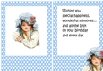 Lovely vintage lady in blue polkadot A5 Frame card front/insert