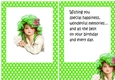 Lovely vintage lady in green polkadot A5 Frame card front/insert