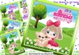 4 cute little girs with teddies in the meadow card fronts 8x8 mini kit