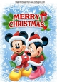 Blue snowflake frame with mickey and minnie A4