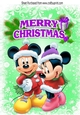 Purple snowflake frame with mickey and minnie A4