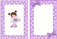 Pretty ballerina in purple with brown hair A5 cardfront/insert