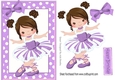 Pretty ballerina in purple with brown hair A5