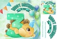 Lovely Balloons for Dinos (3rd) Birthday 8x8