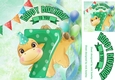Lovely Balloons for Dinos (7th) Birthday 8x8
