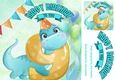 Lovely Balloons for Dinos (9th) Birthday 8x8