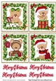 4 lovely christmas holly and bow toppers with teddys
