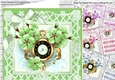 4 Pretty floral clocks with white bows card fronts 8x8 mini kit