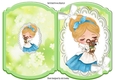 Sweet girl with animal on lace bracket card (four)