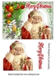Lovely Santa with red christmas baubles A5