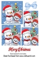 Cute snowman with mouse pyramids
