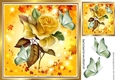 Lovely yellow rose in Autumn shade 8x8