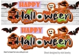 Halloween with bats and word large DL (orange)