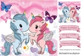 Lovely pair of unicorns with butterflies 8x8 (pink)