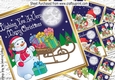 4 Jolly Santas and snowman card fronts 8x8 mini kit