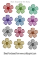 Pretty check flower embelishments cut outs