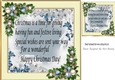 Winter blue with baubles verse card front/insert 8x8 (one)
