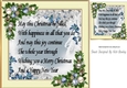 Winter blue with baubles verse card front/insert 8x8 (two)