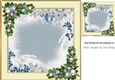 Winter blue with baubles card front/insert 8x8 (four)