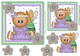 sweet gingerbread girl in lilac flowers 7x7