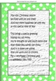 Green/white spot frame with christmas verse (one) A4